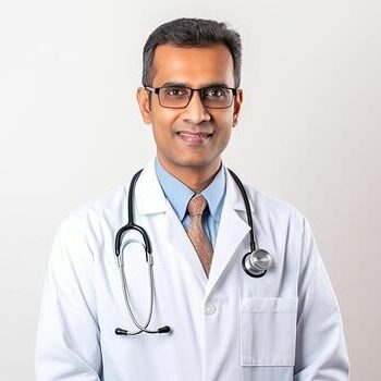 a-mature-indian-male-doctor-on-a-white-background-ai-generated-photo